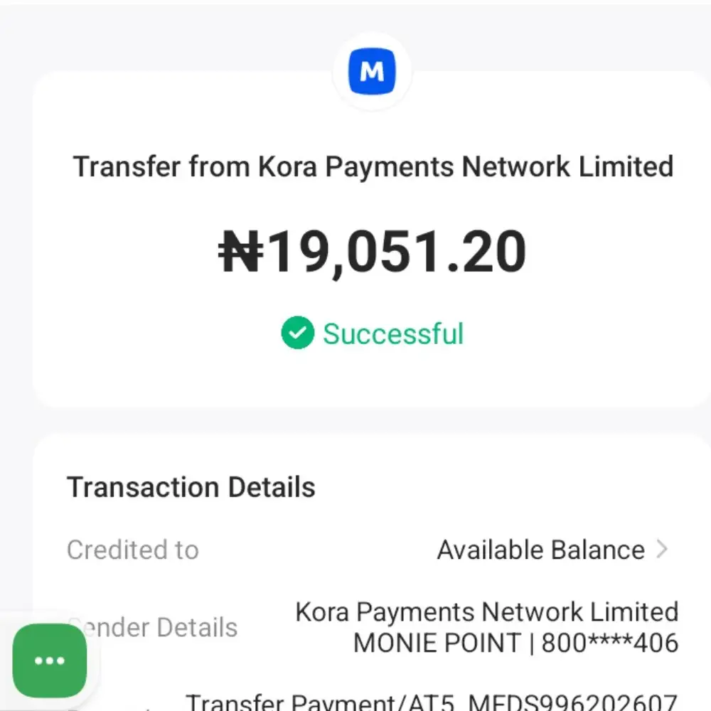 OwoDaily payout receipt for 19,051.20 naira